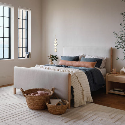 Laurel Bed with High Footboard