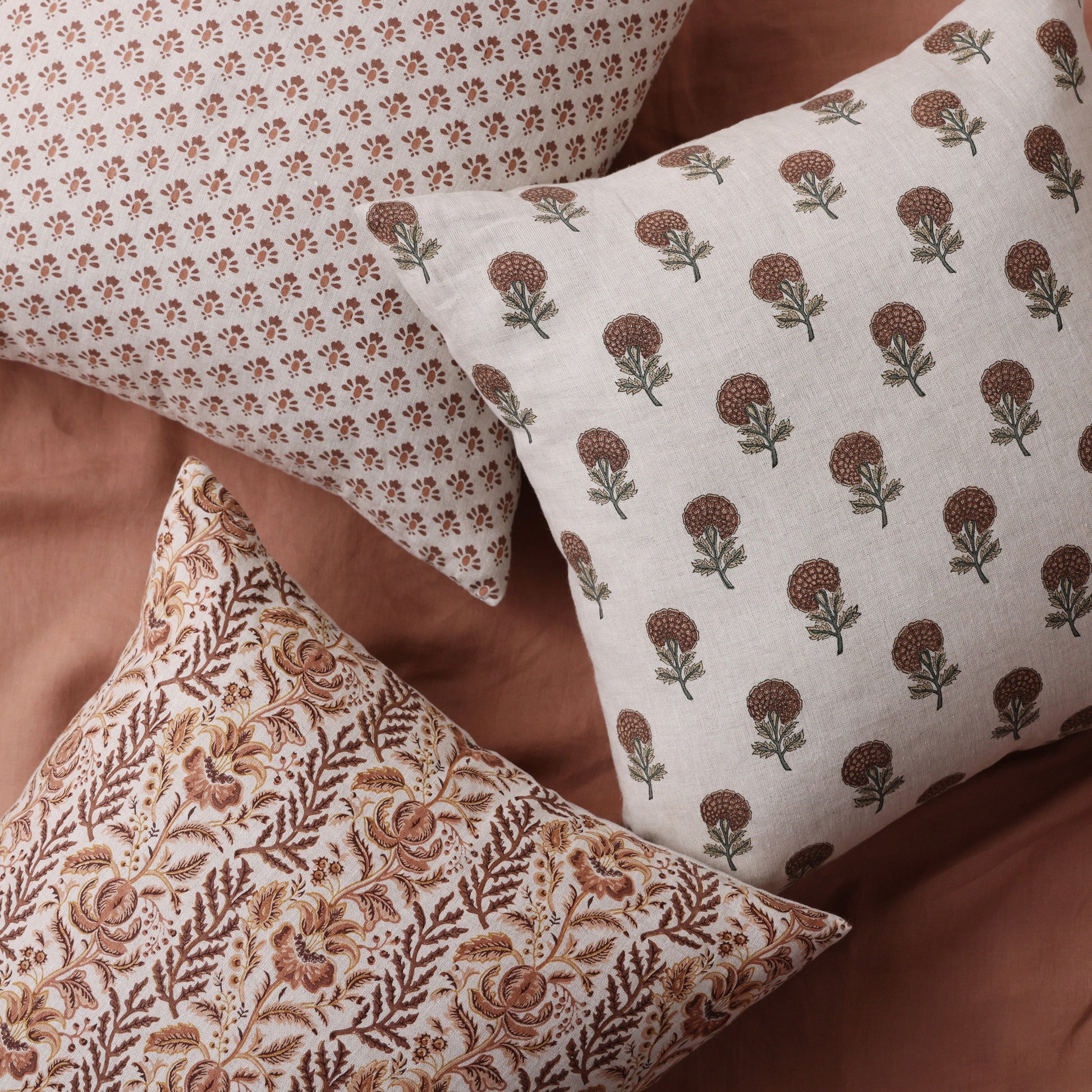 Lia Block Print Pillow