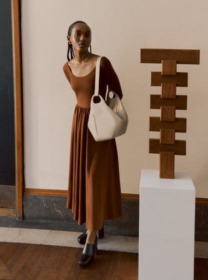 Long Sleeve Scoop Neck Dress