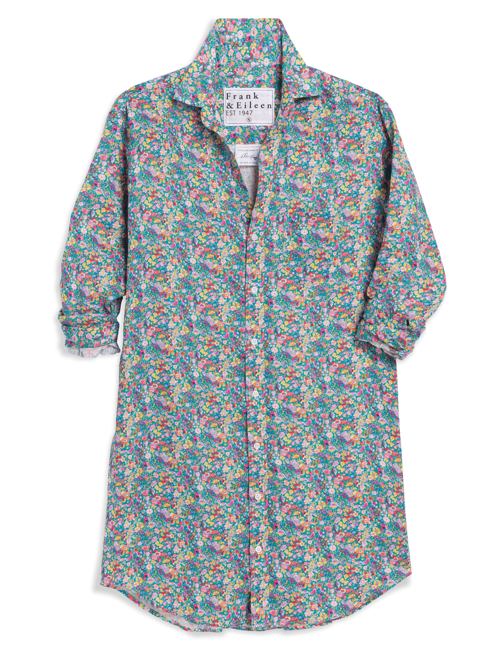 MARY Multicolor Flowers, Italian Classic Linen