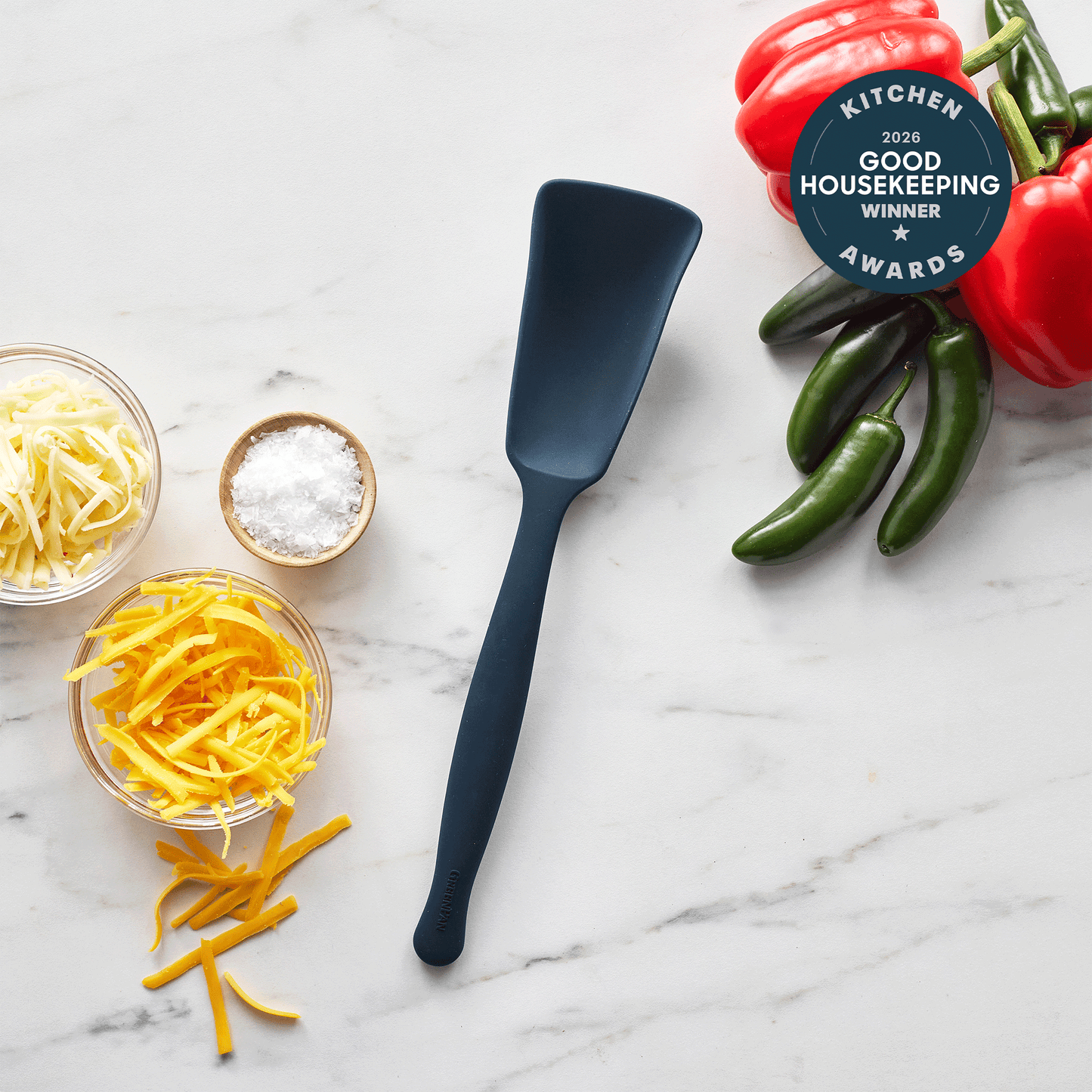 Premiere Silicone Deep Rectangle Spoon | Oxford Blue