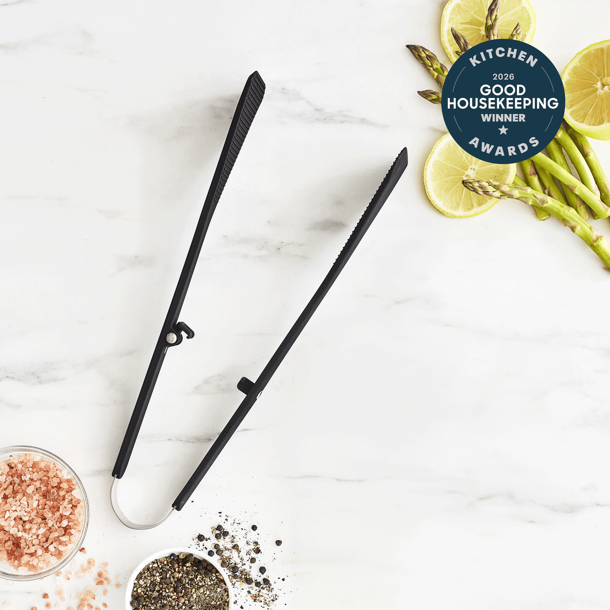 Premiere Silicone Wide Tongs | Black