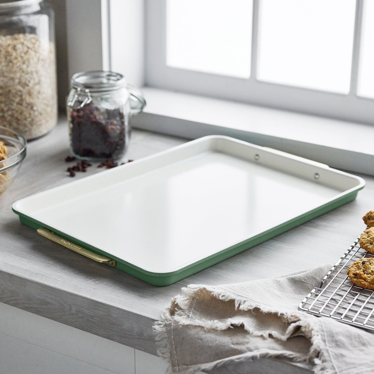 Reserve Bakeware 13" x 18" Half Sheet Pan | Sage