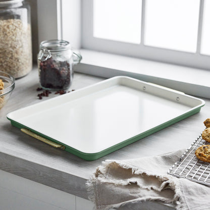 Reserve Bakeware 13" x 18" Half Sheet Pan | Sage