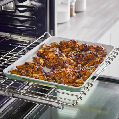 Reserve Bakeware 2-Piece 13" x 18" Half Sheet Pan Set | Sage