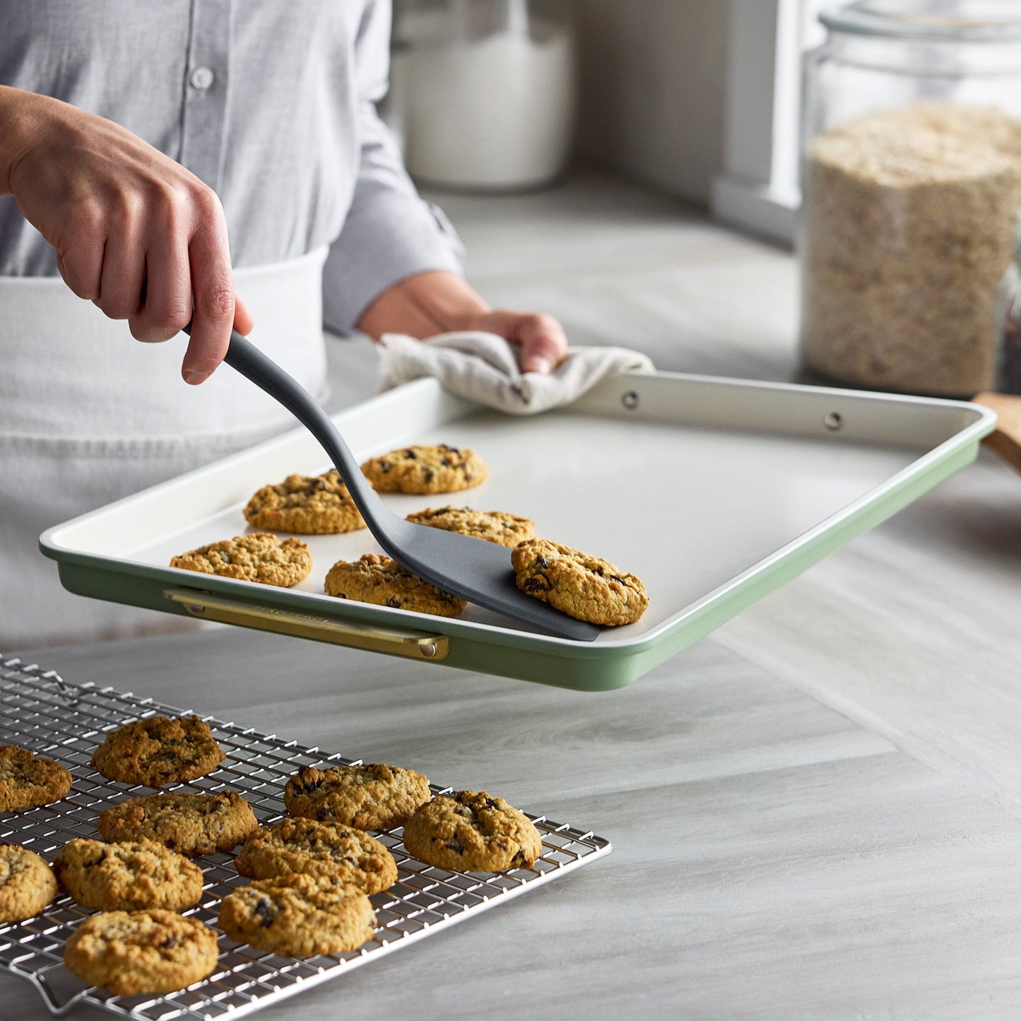 Reserve Bakeware 13" x 18" Half Sheet Pan | Sage