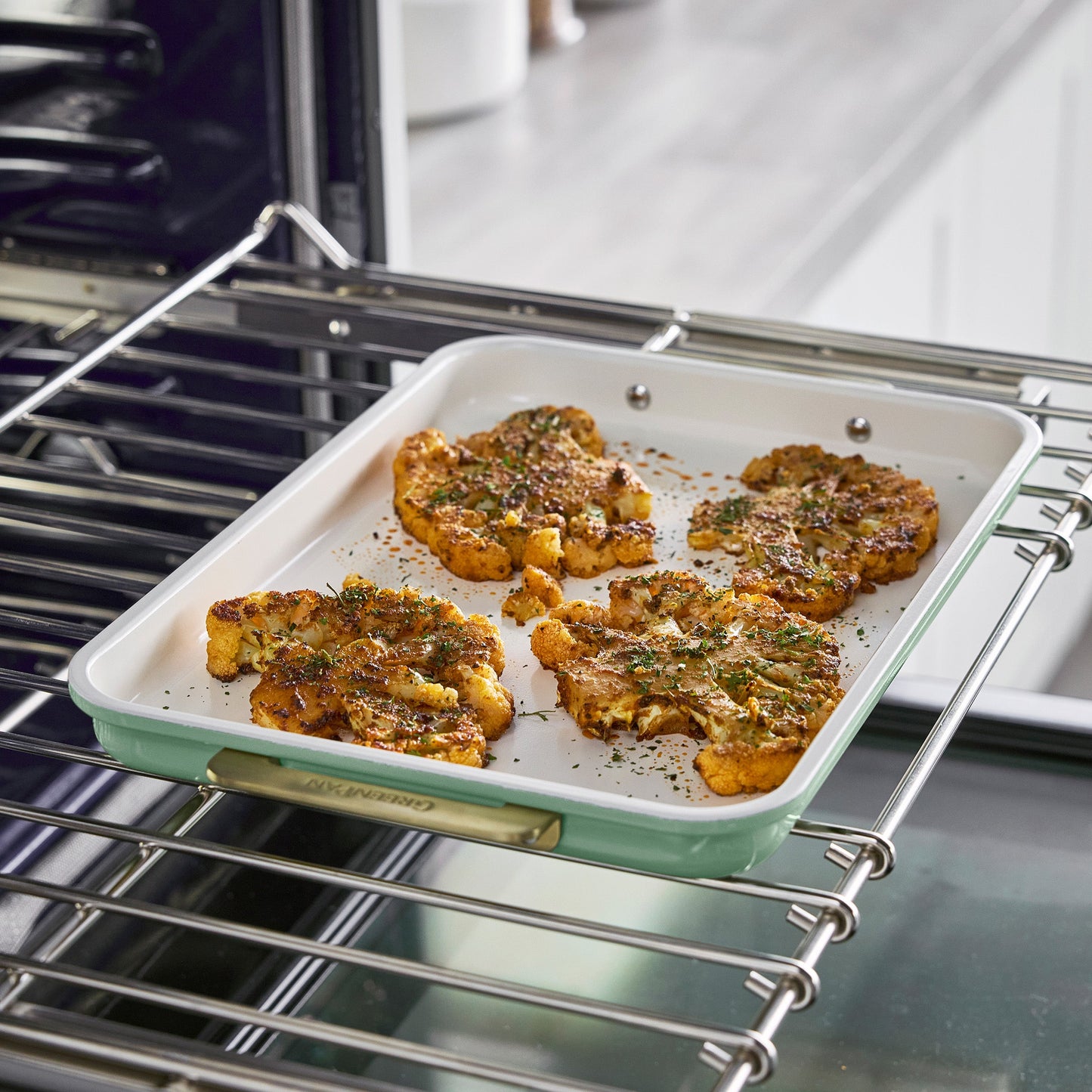 Reserve Bakeware 2-Piece 13" x 9" Quarter Sheet Pan Set | Sage