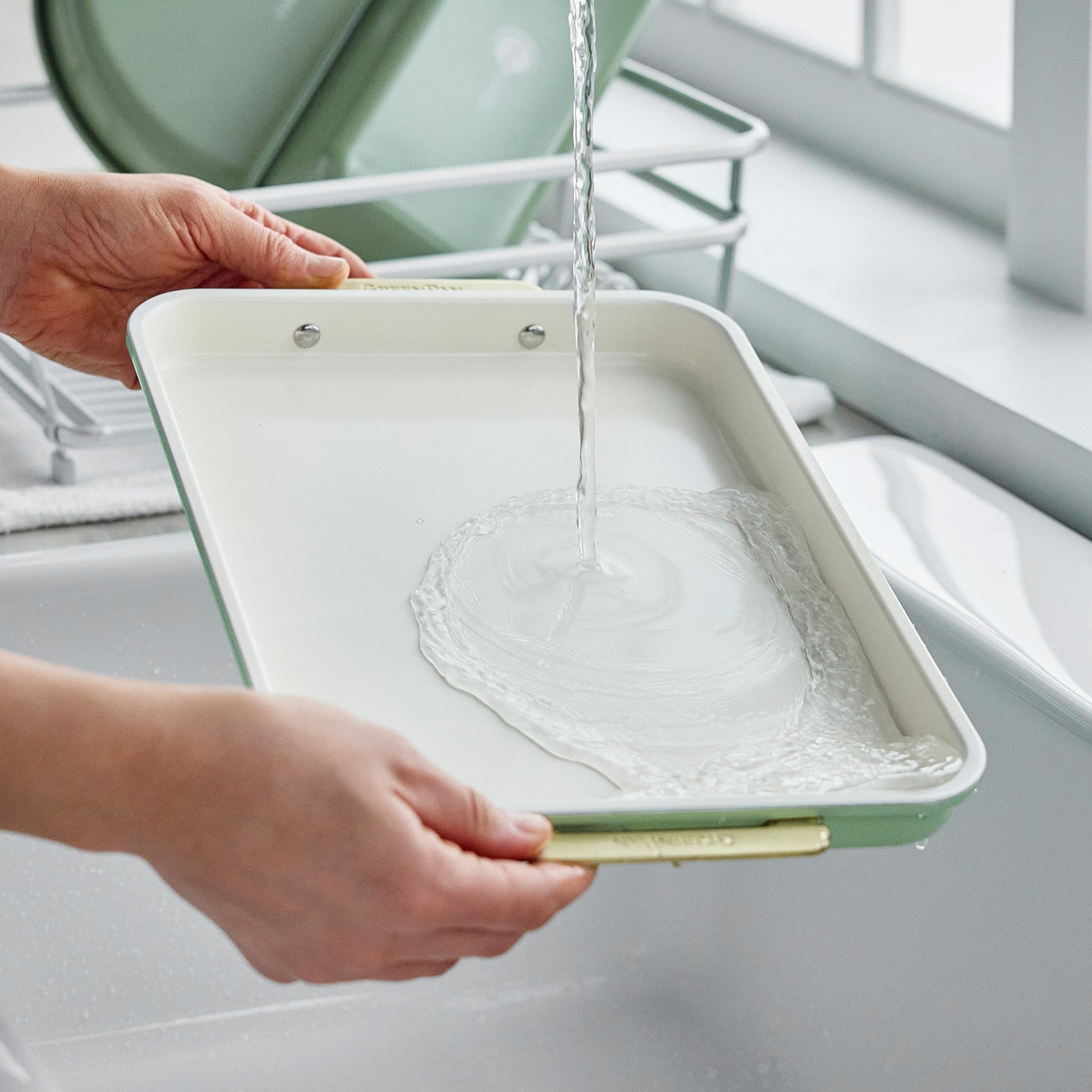 Reserve Bakeware 2-Piece 13" x 9" Quarter Sheet Pan Set | Sage