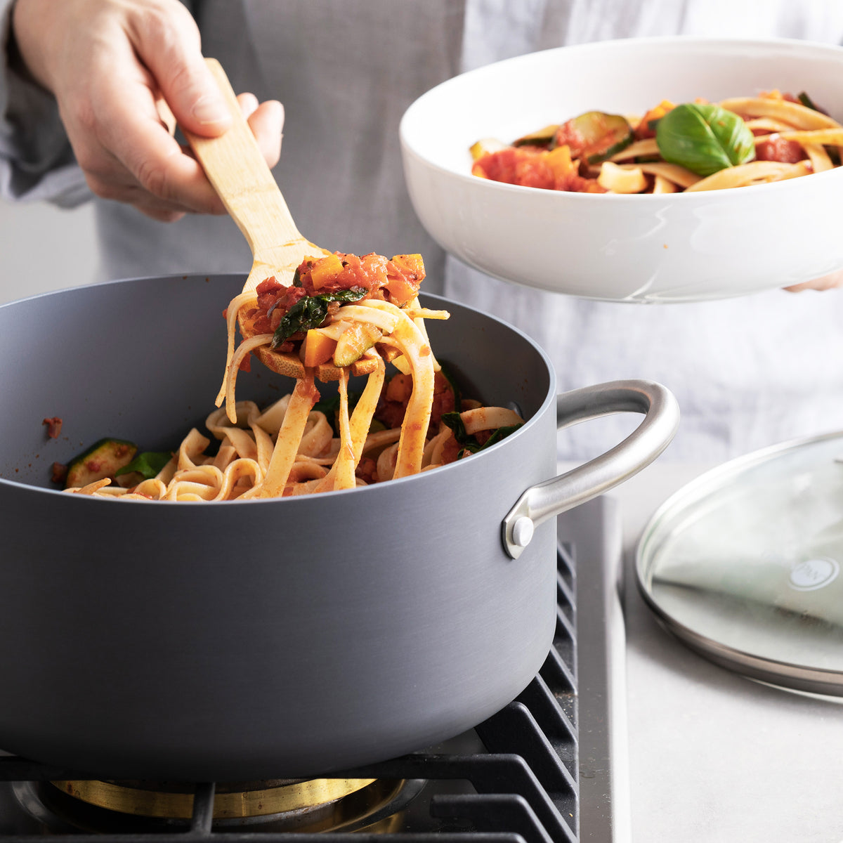 Lima Ceramic Nonstick 5-Quart Stockpot with Lid