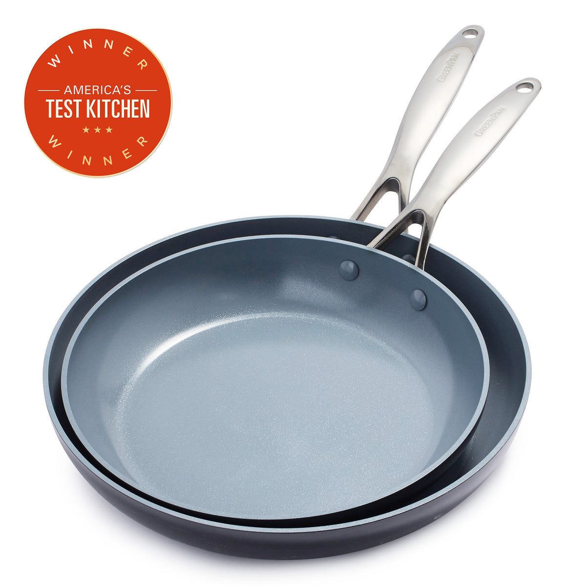 Valencia Pro Ceramic Nonstick 10" and 12" Frypan Set