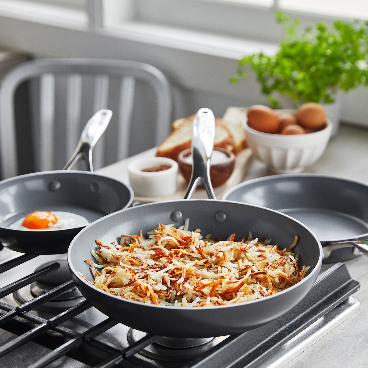 Valencia Pro Ceramic Nonstick 11-Piece Cookware Set | Gray