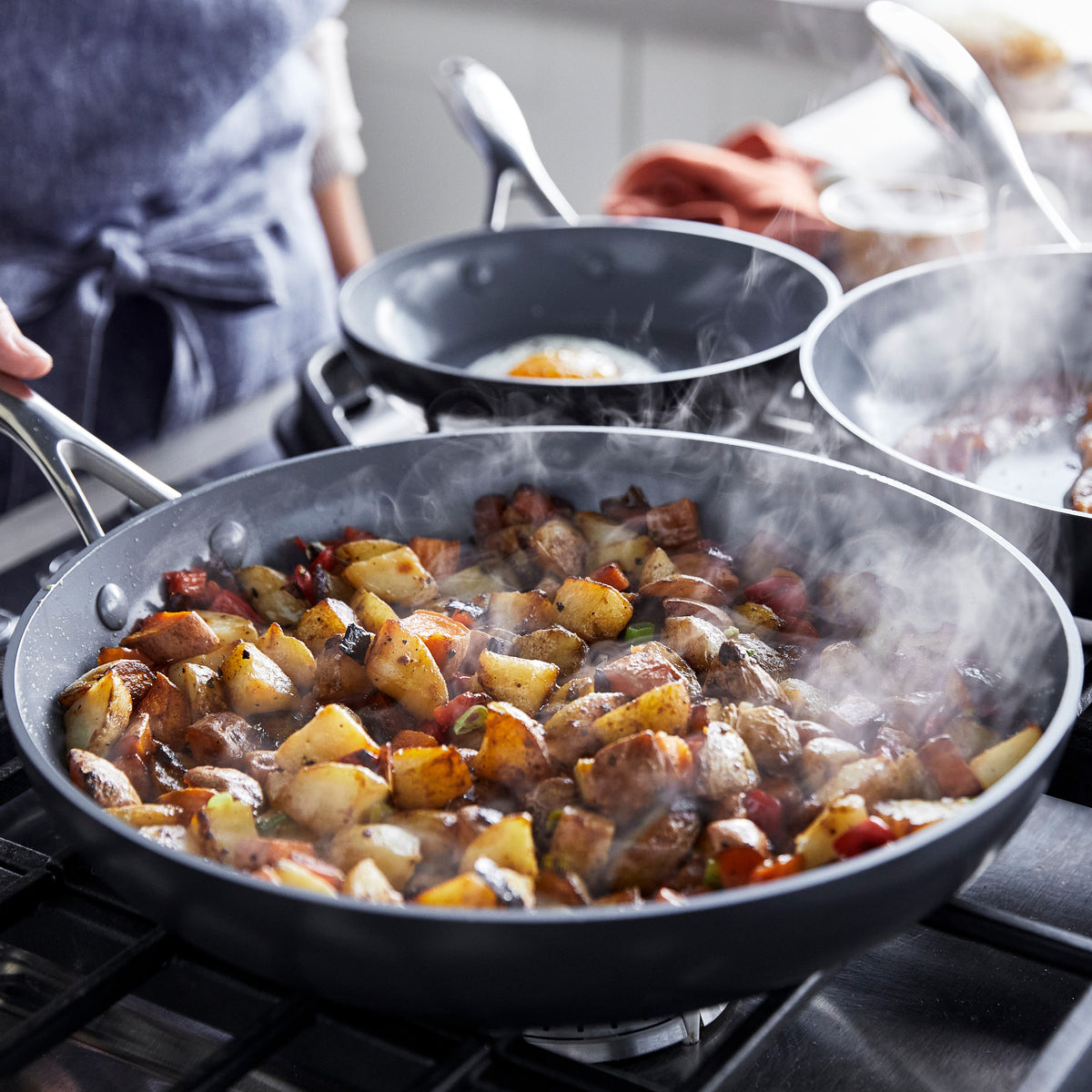 Valencia Pro Ceramic Nonstick 11-Piece Cookware Set | Gray