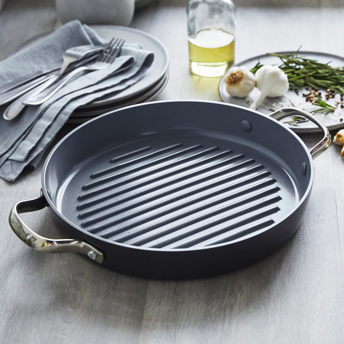Valencia Pro Ceramic Nonstick 19-Piece Cookware Set | Gray