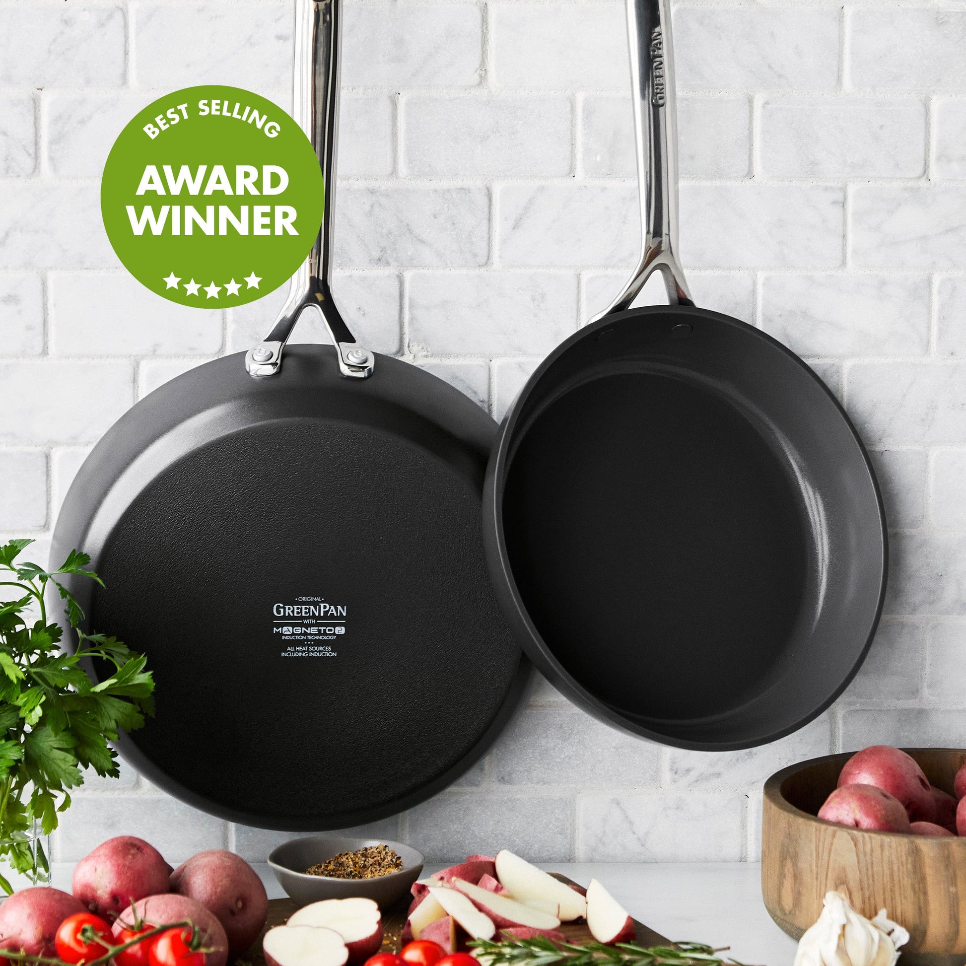 GP5 Infinite8 Ceramic Nonstick 9.5" and 11" Frypan Set