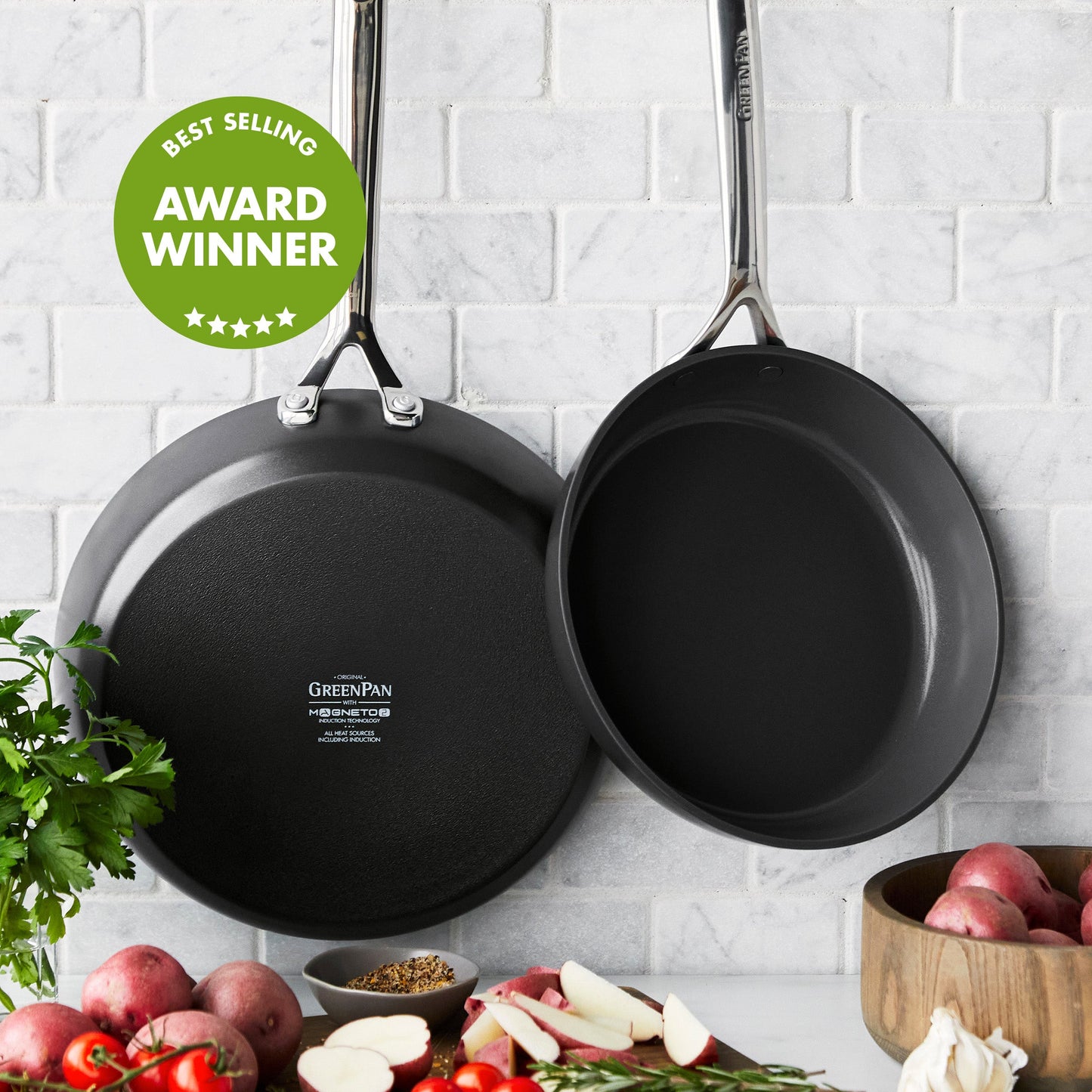 GP5 Infinite8 Ceramic Nonstick 9.5" and 11" Frypan Set