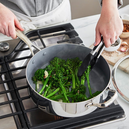 Valencia Pro Stainless Steel 5-Quart Sauté Pan with Lid