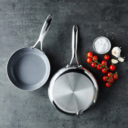 Valencia Pro Stainless Steel 8" and 10" Frypan Set