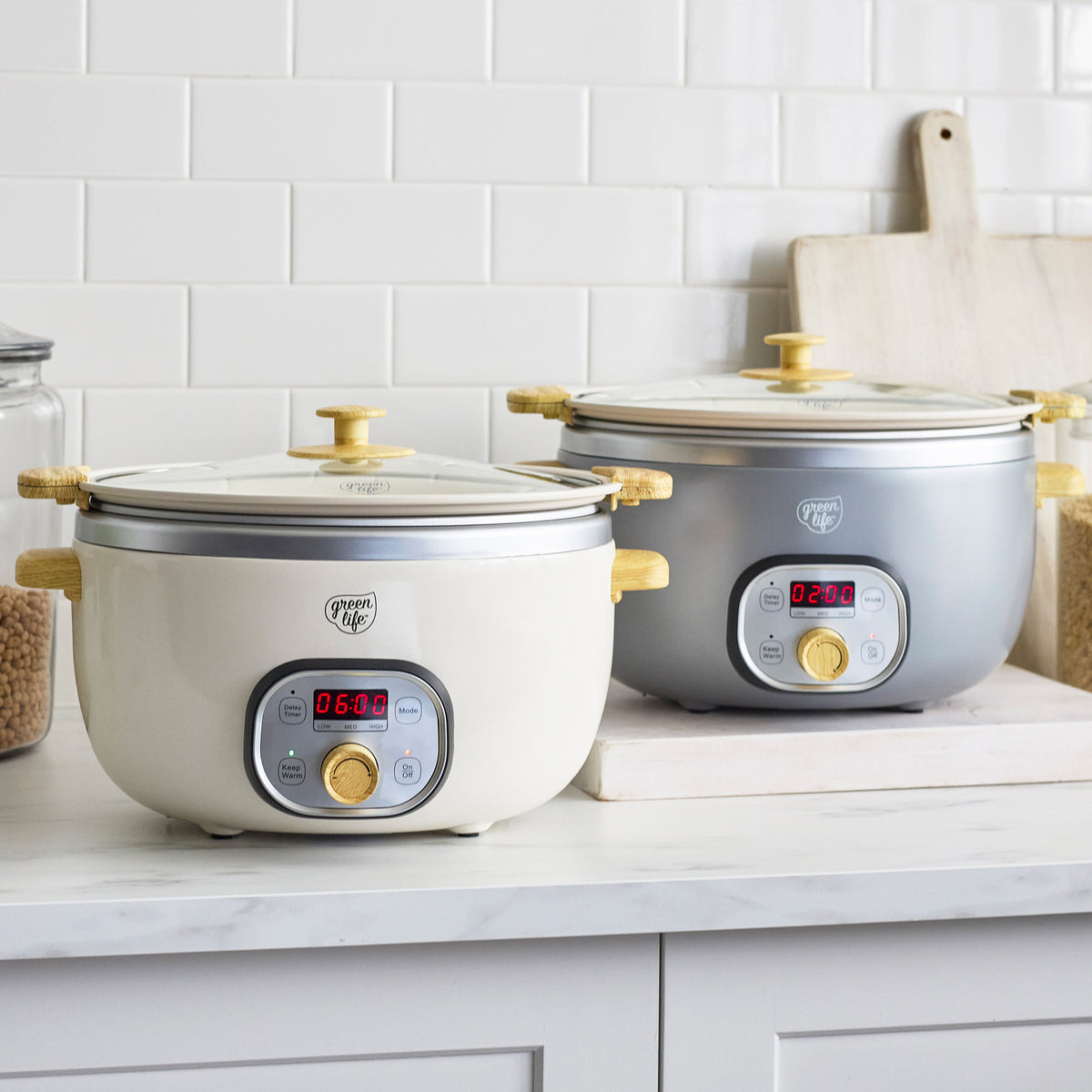 GreenLife Healthy 6-Quart Slow Cooker | Quartz Gray