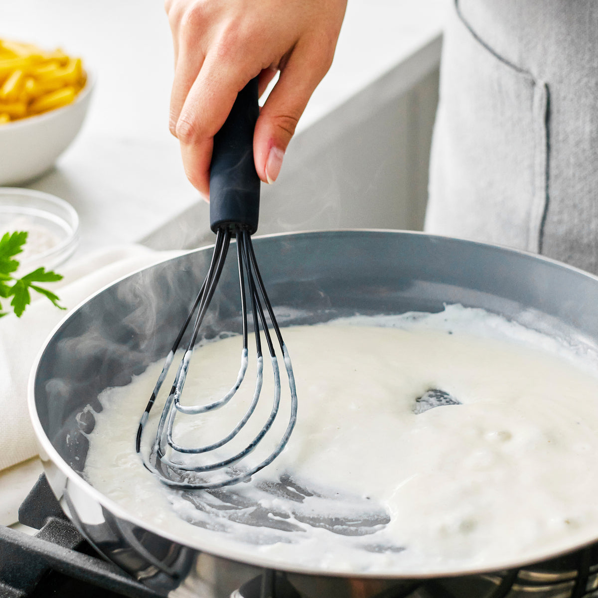 Premiere Silicone Flat Whisk | Oxford Blue
