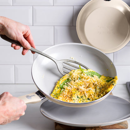 Dover Ceramic Nonstick 8" and 10" Frypan Set | Taupe