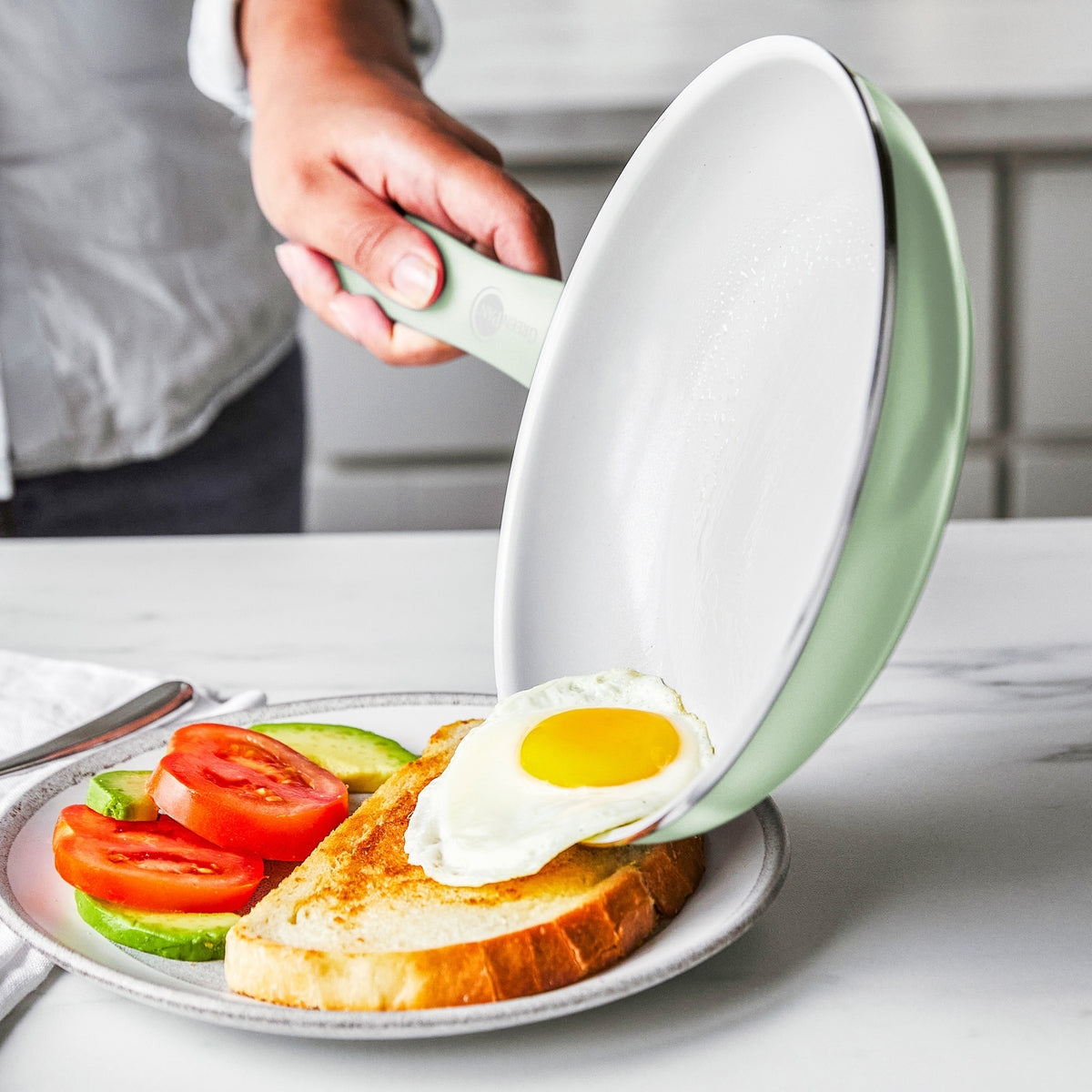Dover Ceramic Nonstick 12-Piece Cookware Set | Pastel Green