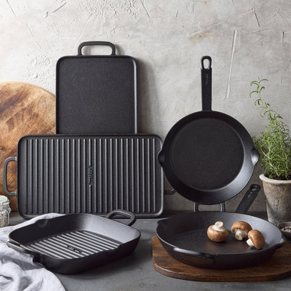 Bobby Flay by GreenPan 8", 10" and 12" Cast Iron Frypan Set