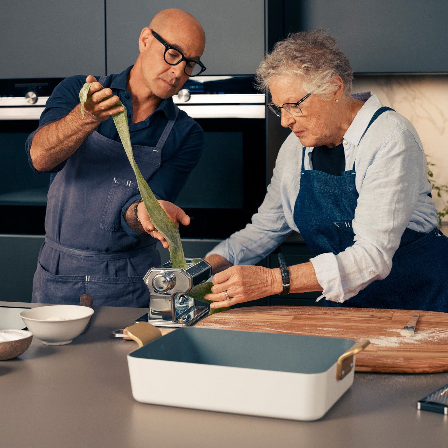 Stanley Tucci™ Ceramic Nonstick Lasagna Pan | Marino Blue