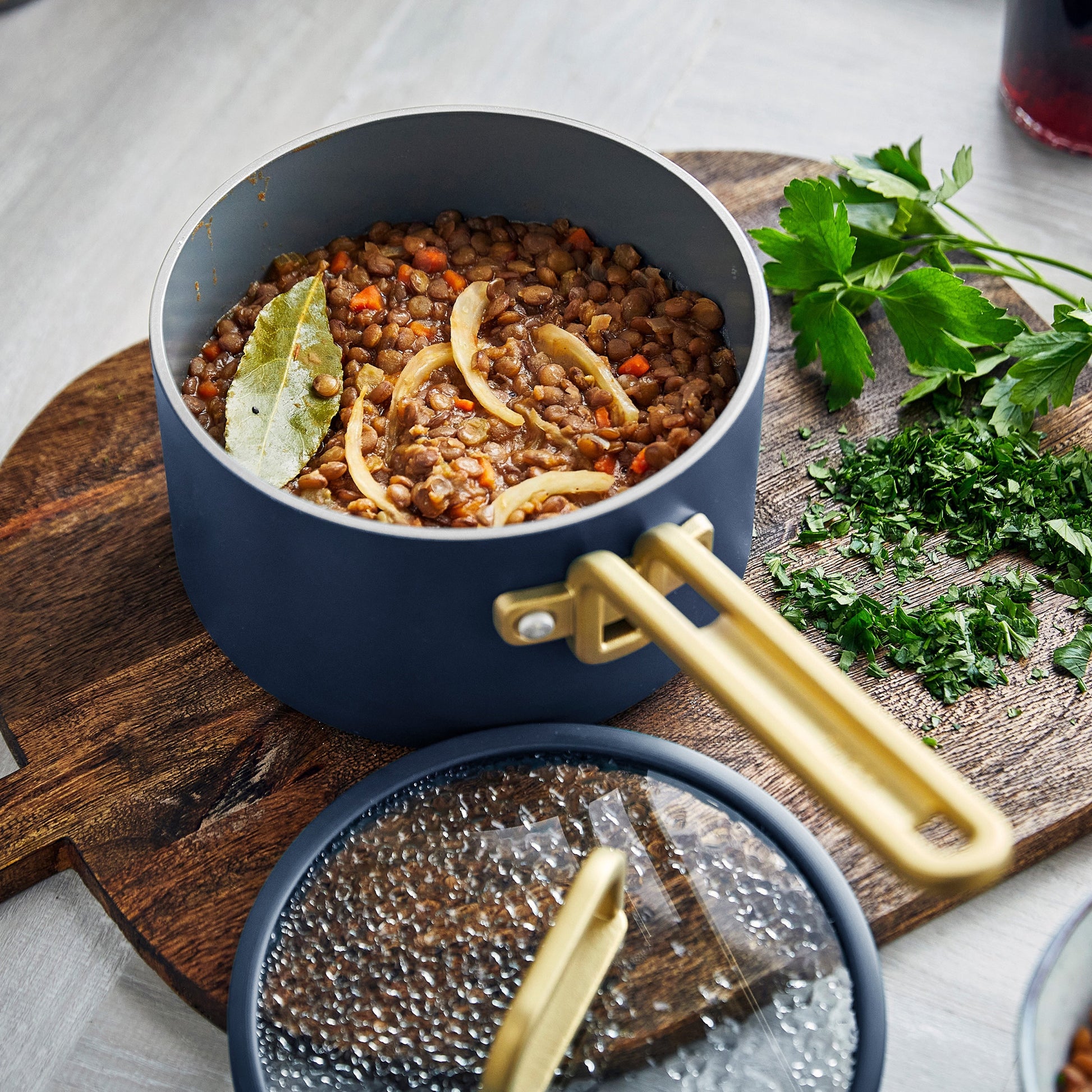 Stanley Tucci™ Ceramic Nonstick 3-Piece Mini Set | Marino Blue