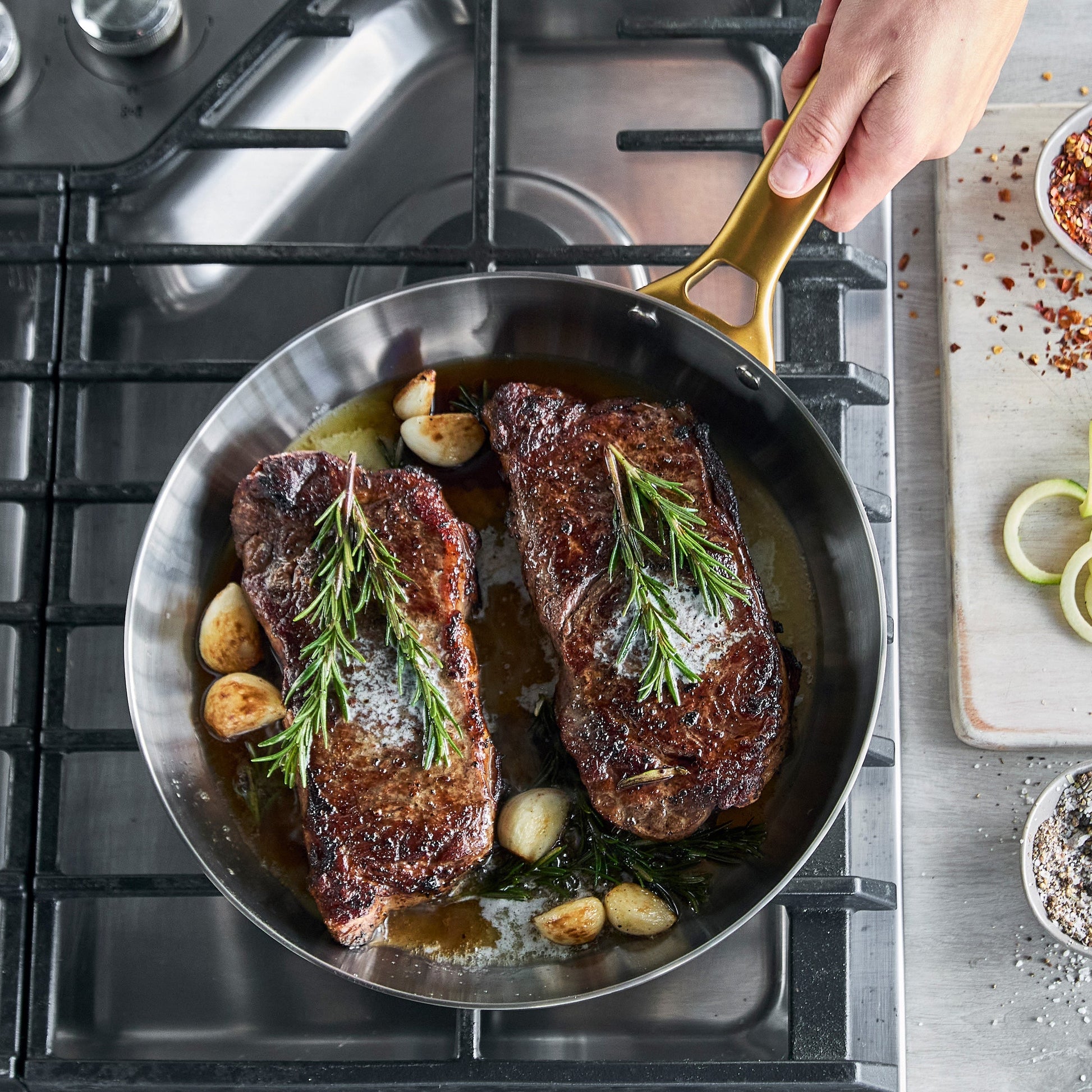 Reserve Stainless Steel 10" and 12" Frypan Set