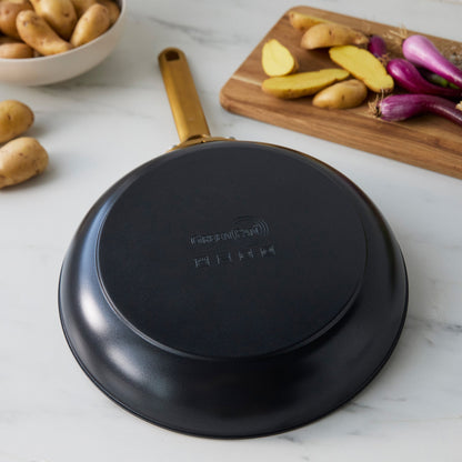 Reserve Pro Ceramic Nonstick 10" and 12" Frypan Set | Black