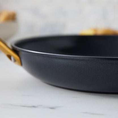 Reserve Pro Ceramic Nonstick 8", 10" and 12" Frypan Set | Black