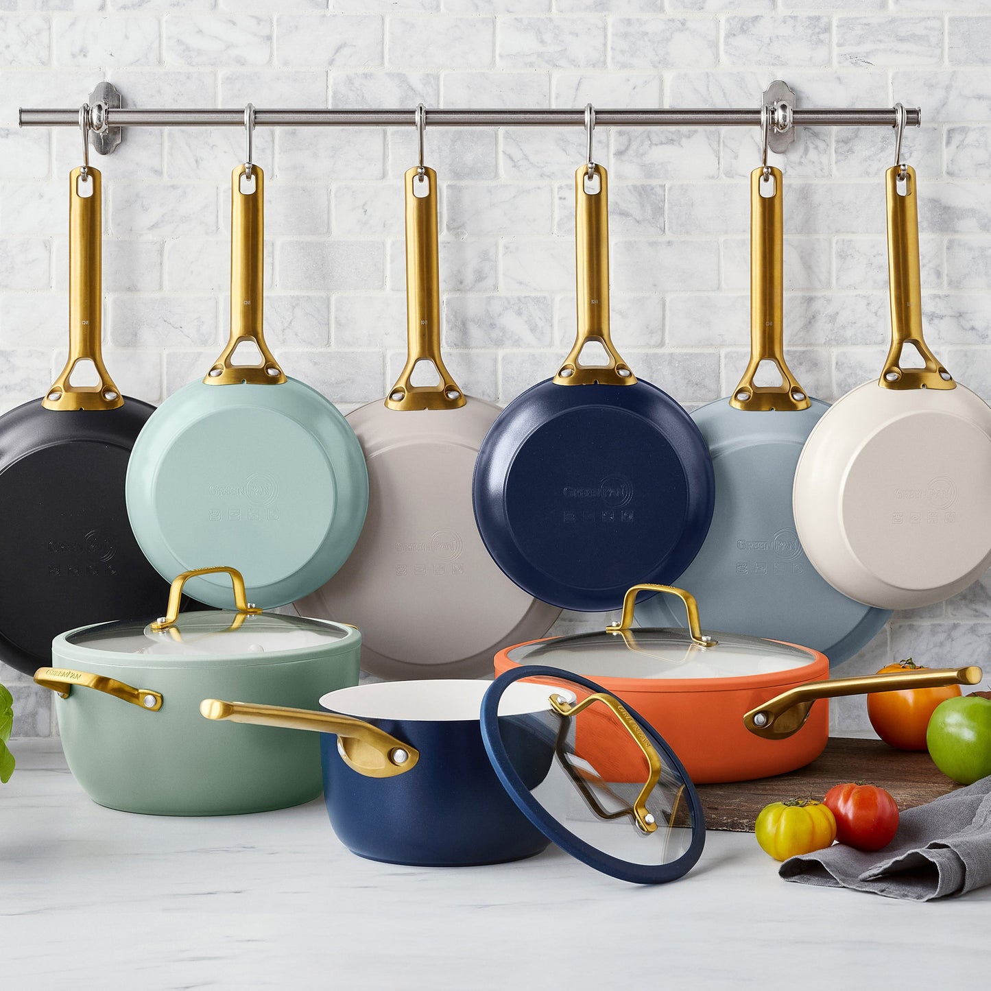 Reserve Pro Ceramic Nonstick 11-Piece Cookware Set | Black