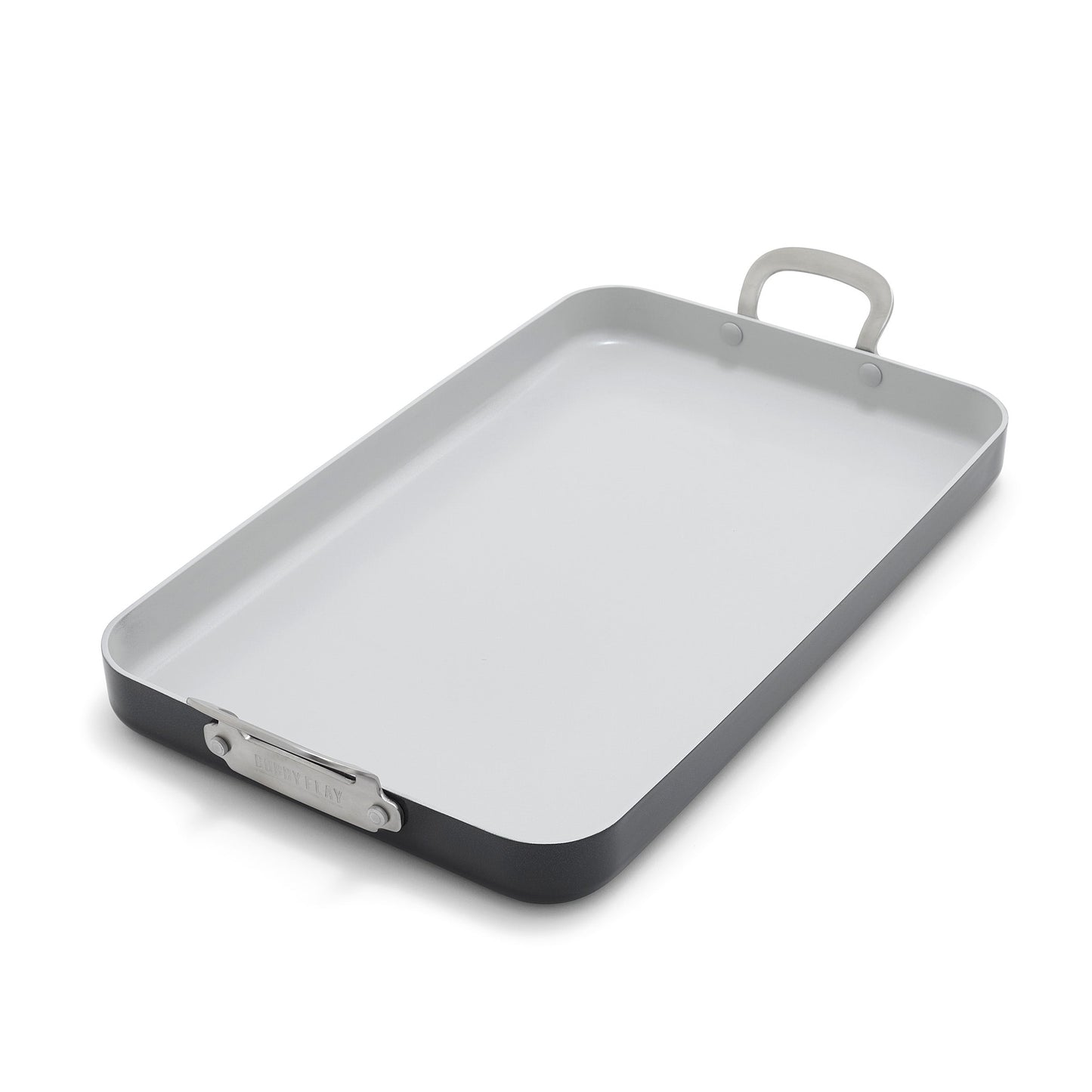 Bobby Flay by GreenPan Professional Ceramic Nonstick 18" x 11" Double Burner Griddle | Graphite