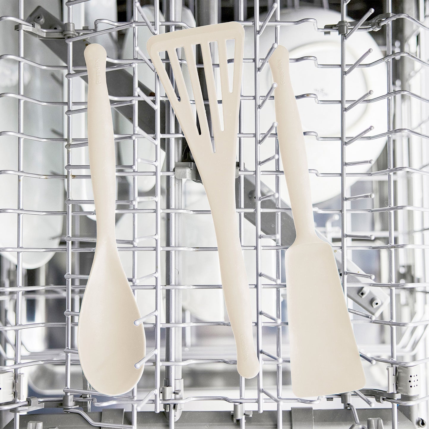 Premiere Silicone 8-Piece Utensil and Crock Set | Bisque