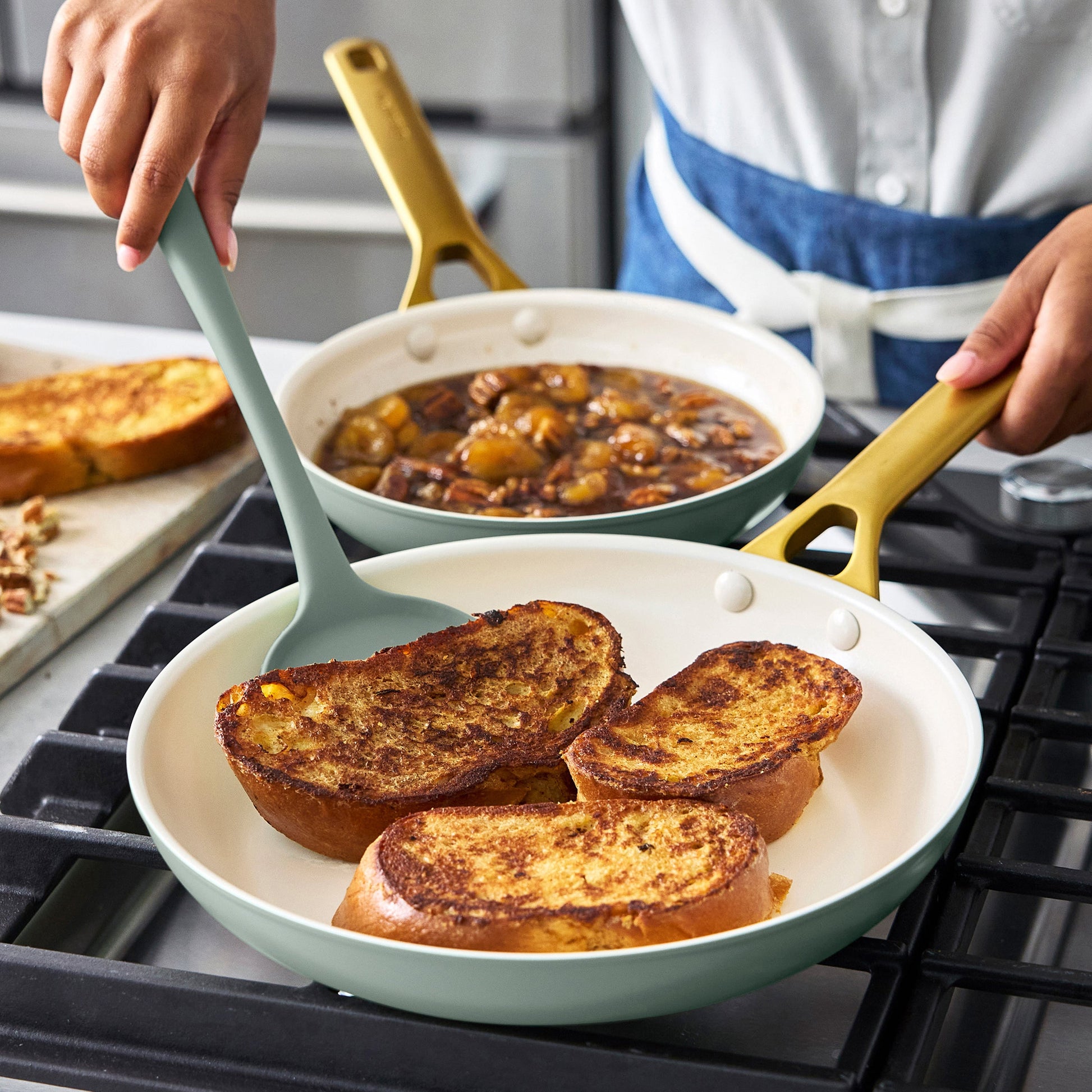 Reserve Pro Ceramic Nonstick 10-Piece Cookware Set | Moss