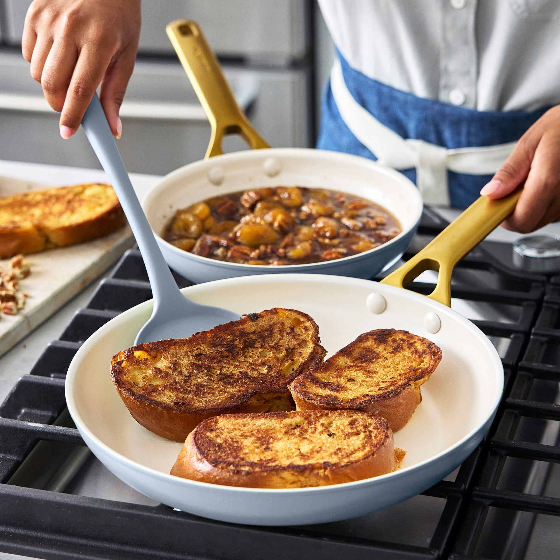 Reserve Pro Ceramic Nonstick 10-Piece Cookware Set | Glacier