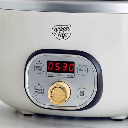 GreenLife Healthy 8-Quart Slow Cooker | Cream