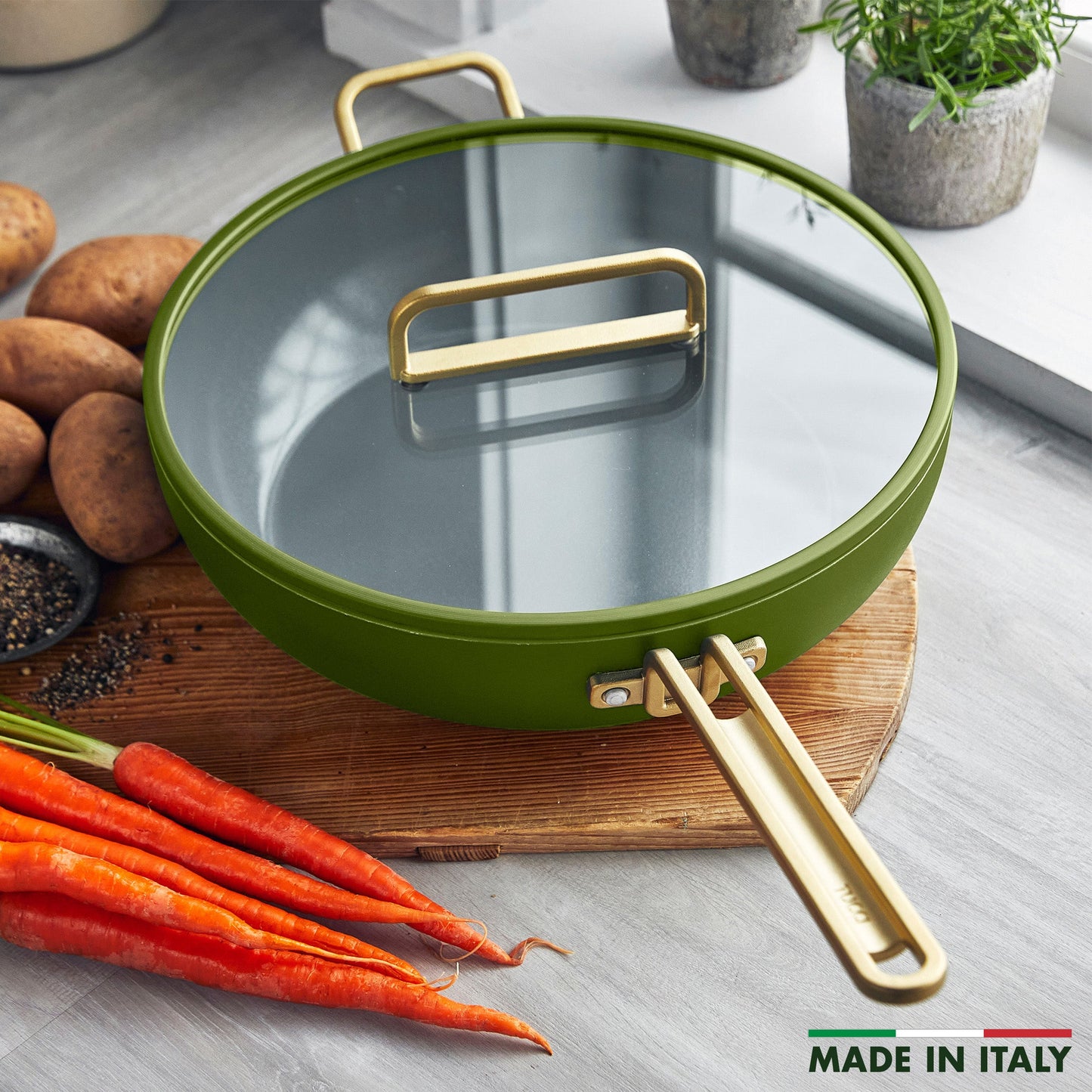 Stanley Tucci™ Ceramic Nonstick 6.5-Quart Essential Stanley Pan | Tuscan Olive