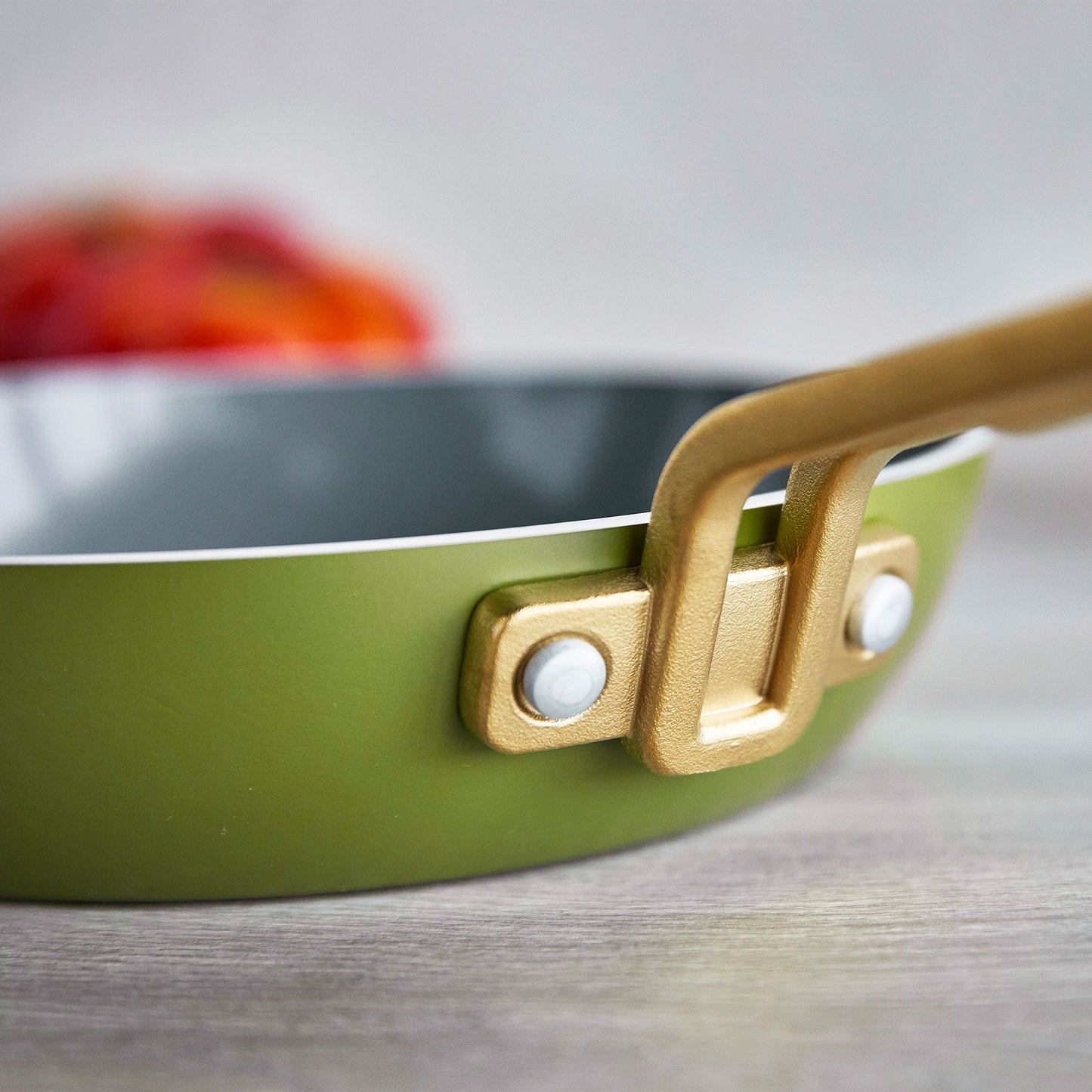 Stanley Tucci™ Ceramic Nonstick 8", 10" and 12" Frypan Set | Tuscan Olive