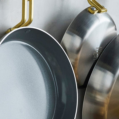 Stanley Tucci™ Stainless Steel Ceramic Nonstick 8", 10" and 12" Frypan Set