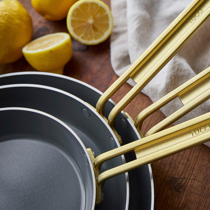 Stanley Tucci™ Stainless Steel Ceramic Nonstick 8", 10" and 12" Frypan Set