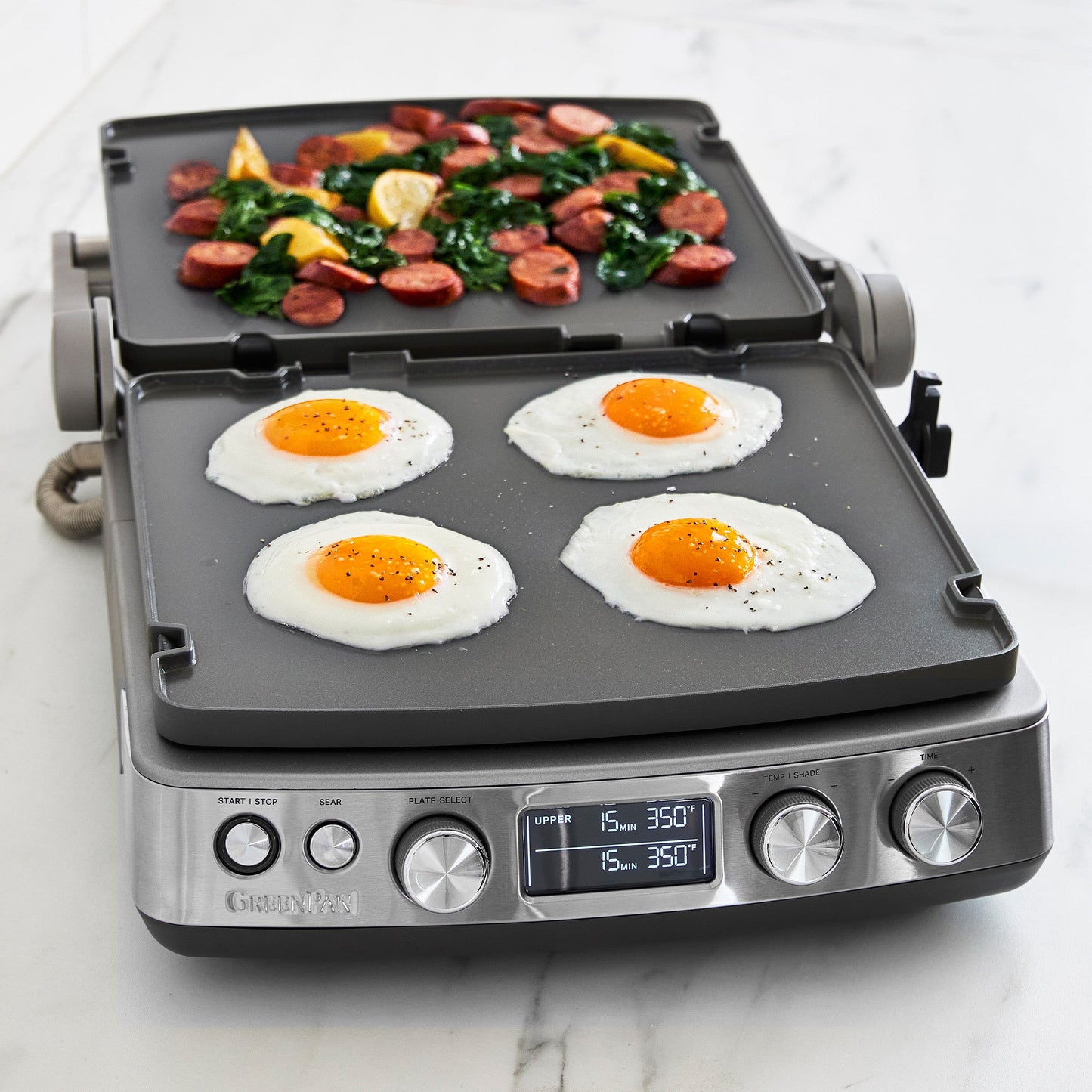 Elite Multi Grill & Griddle with Waffle Plates | Premiere Stainless Steel