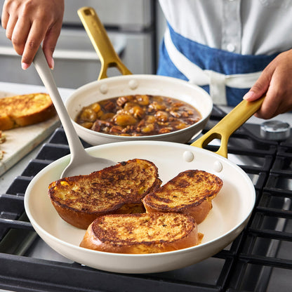Reserve Pro Ceramic Nonstick 10" and 12" Frypan Set | Macadamia