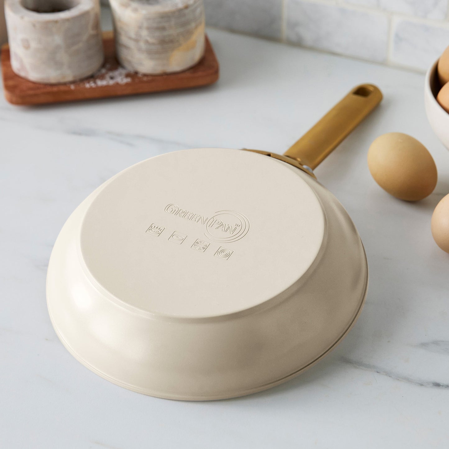 Reserve Pro Ceramic Nonstick 10" and 12" Frypan Set | Macadamia
