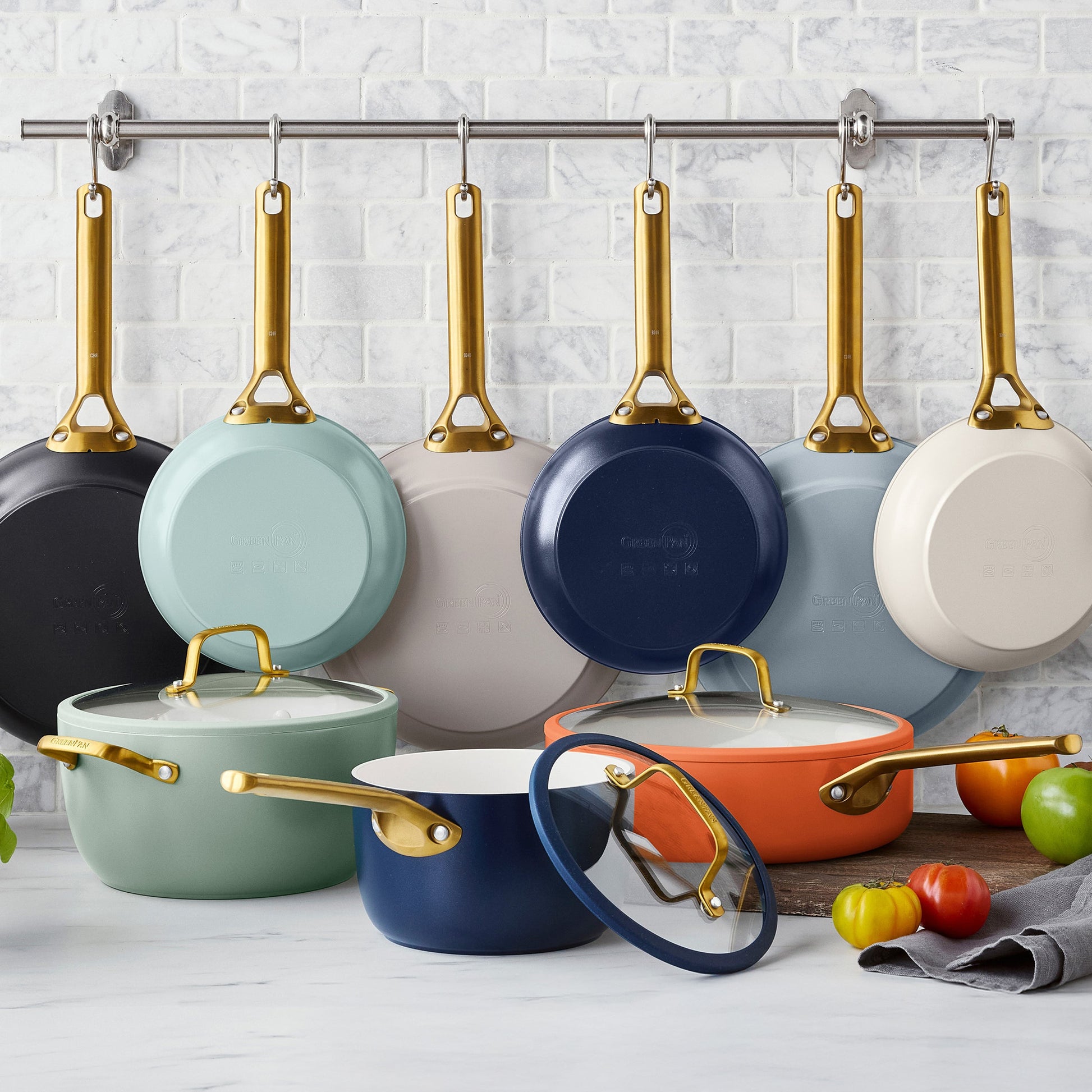 Reserve Pro Ceramic Nonstick 10-Piece Cookware Set | Macadamia
