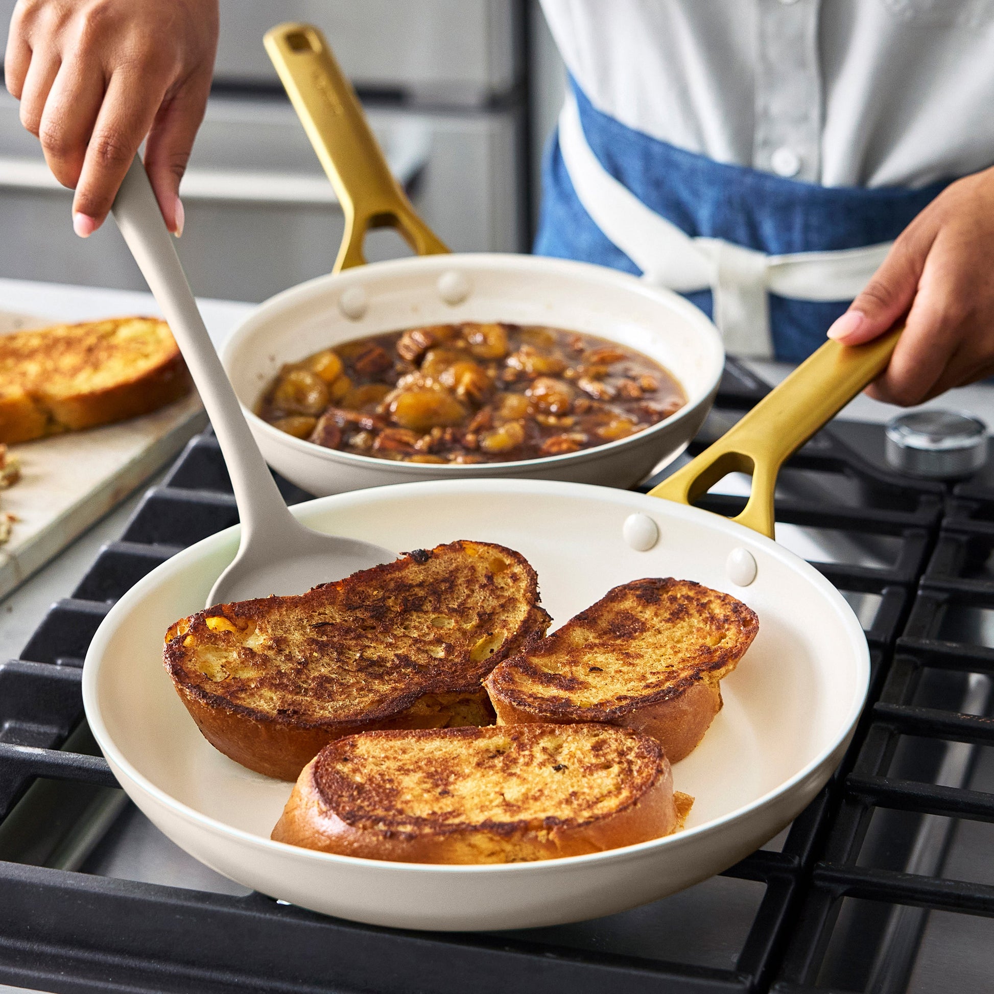 Reserve Pro Ceramic Nonstick 10-Piece Cookware Set | Macadamia