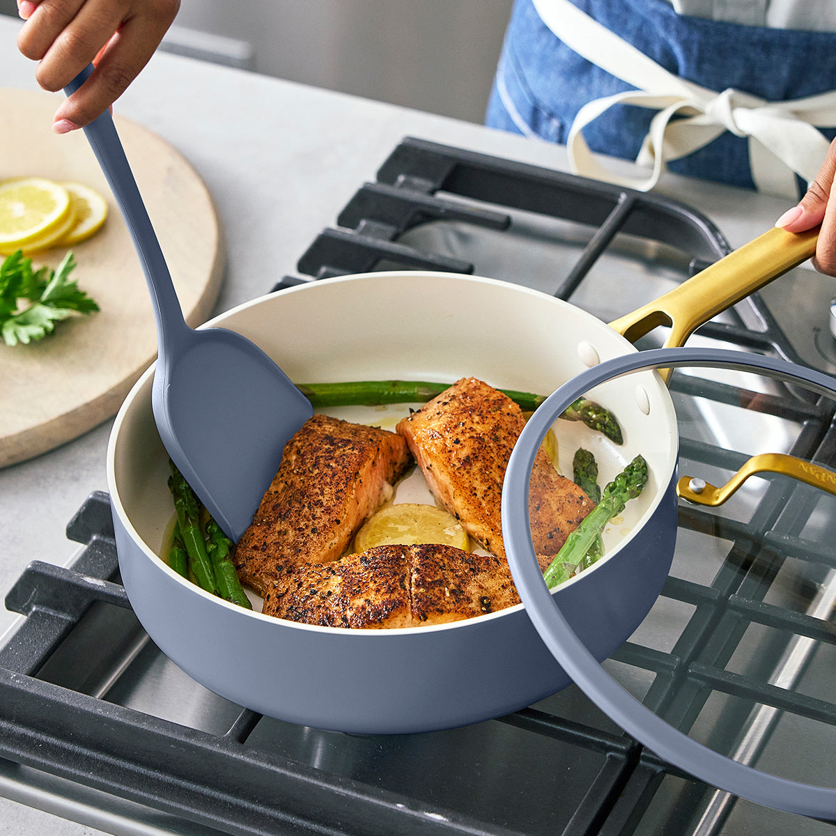 Reserve Pro Ceramic Nonstick 10-Piece Cookware Set | Ocean