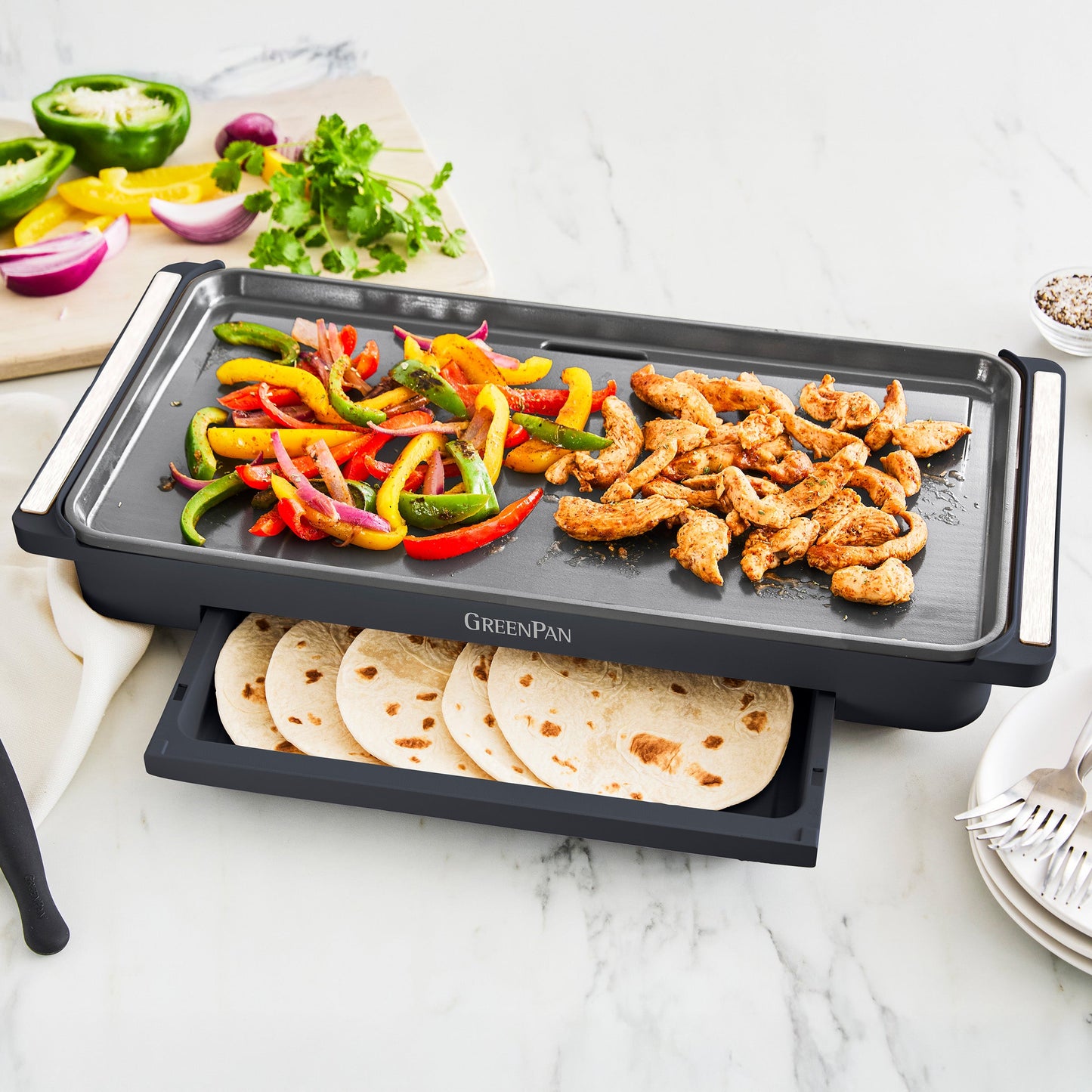 Advanced Griddle with Warming Drawer | Graphite