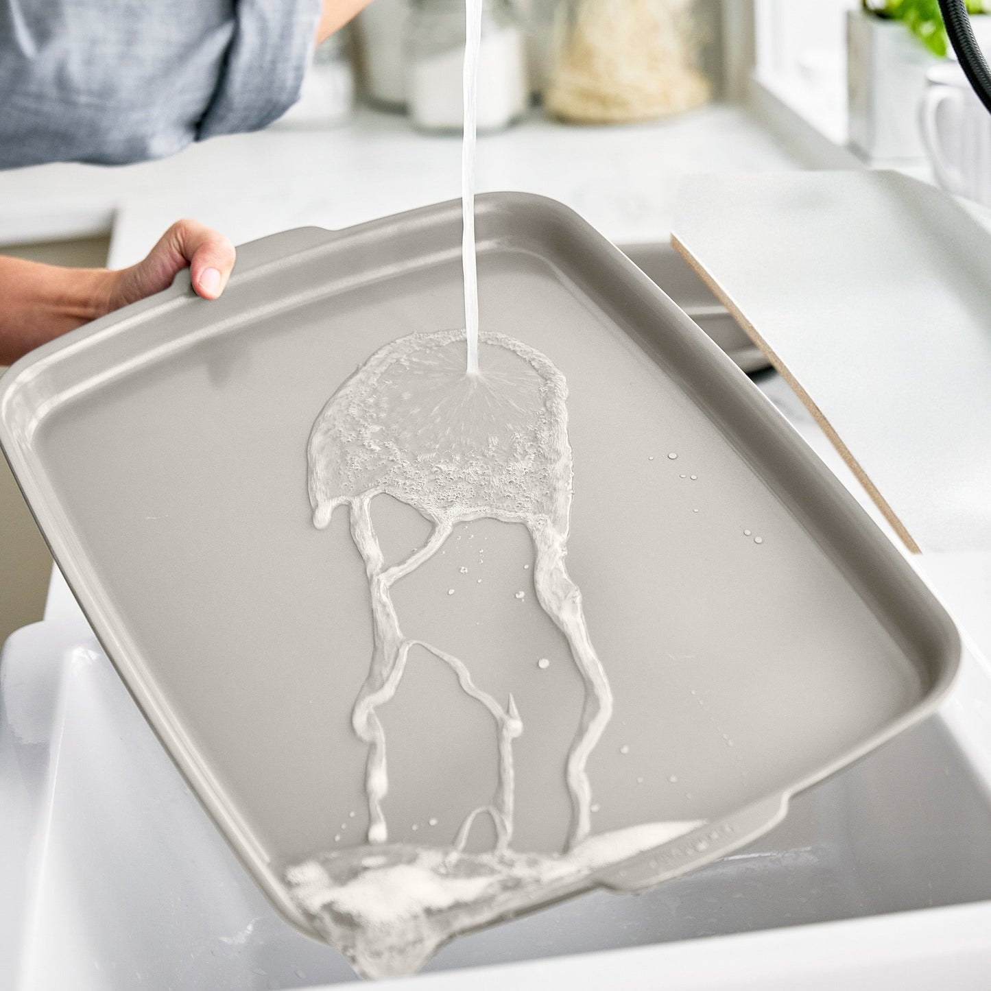 Premiere Ovenware Ceramic Nonstick 2-Piece Sheet Pan Set | Taupe