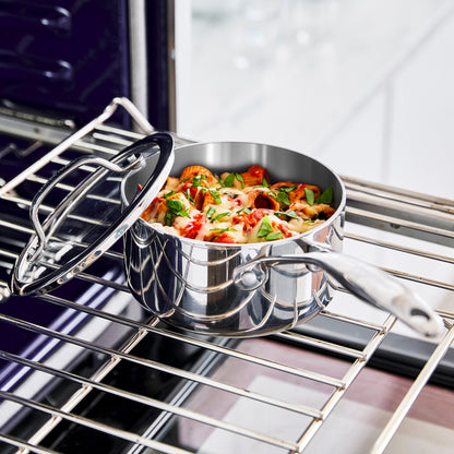Valencia Pro Stainless Steel Uncoated 1.6-Quart Saucepan with Lid